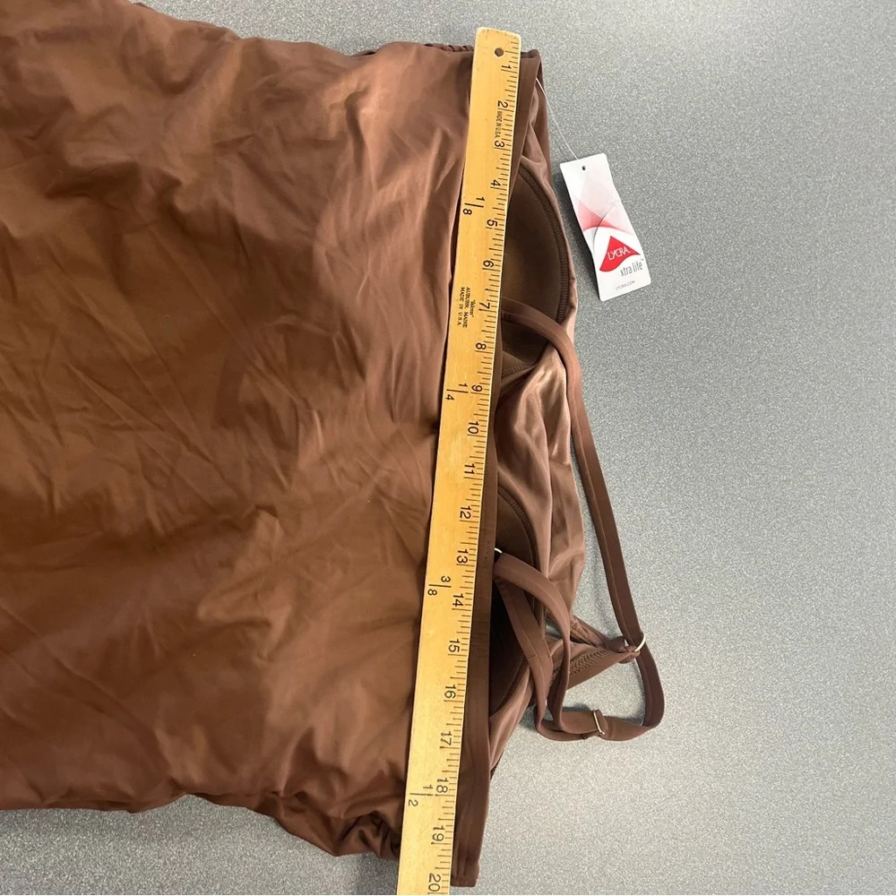 Lands End Brown One Shoulder One Piece Swimsuit Sz.‎ 24W NWT